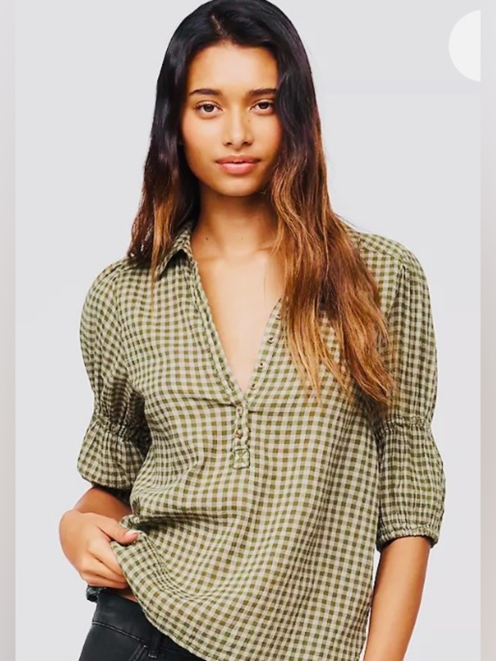 NWT Pilcro Tallulah Puff Sleeve Blouse